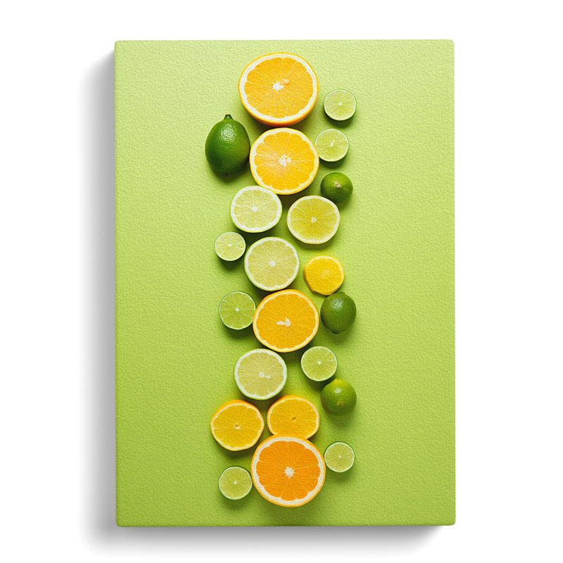 Citrus Fruits Minimalism No.2 - Wrapped Canvas, 76cm H x 50cm W x 3cm D