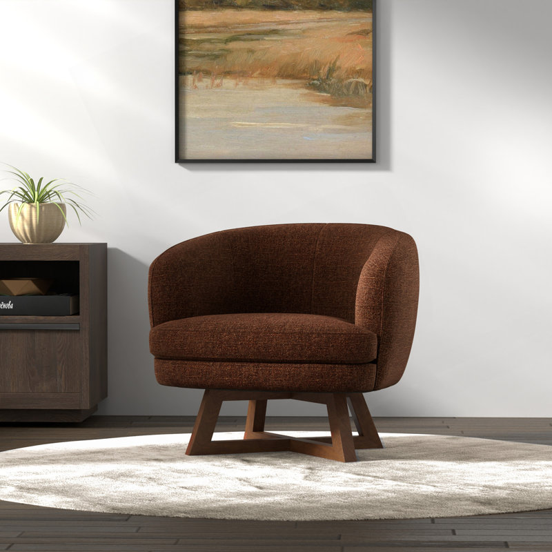 Chaise d'appoint pivotante rouge chili