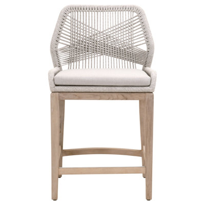 Mitali Teak Patio Bar Stool with Cushion