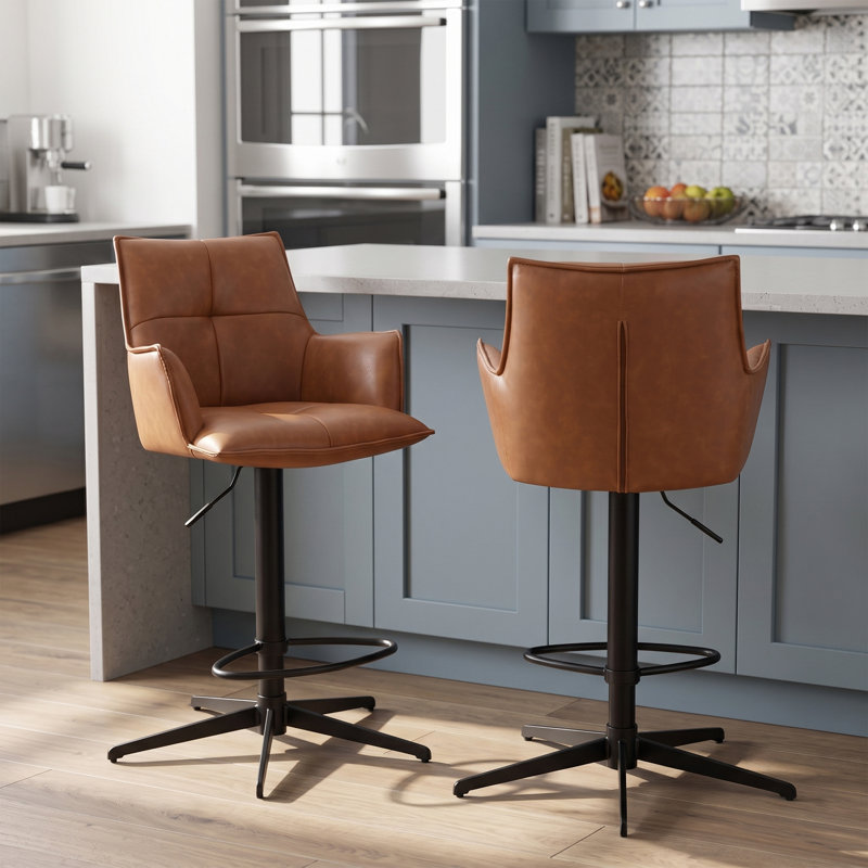 PU Bar Stool, Tan