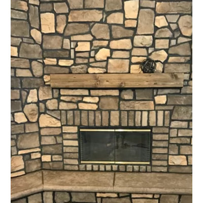 Midwood Hand Carved Rustic XL Fireplace Mantel Shelf