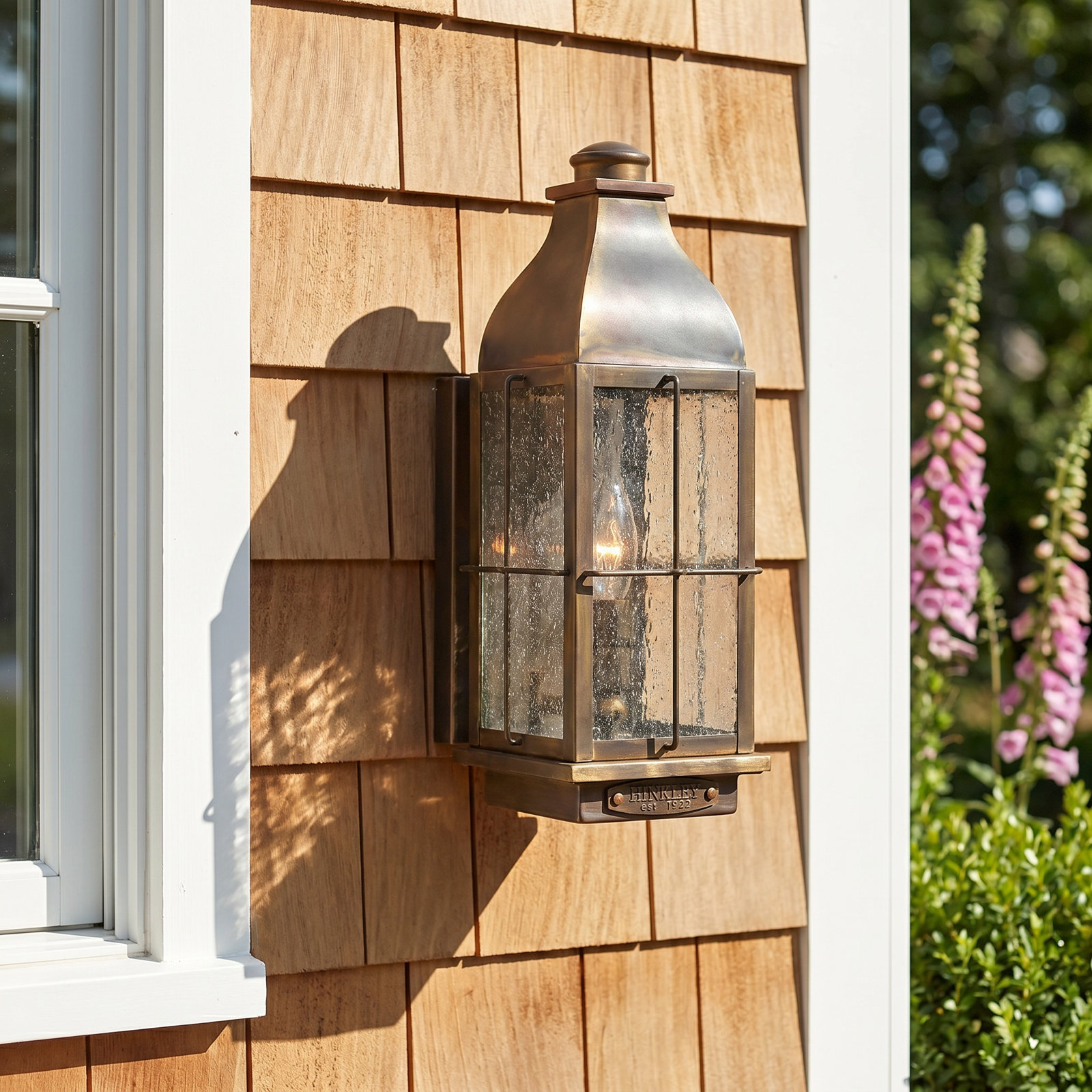 Bingham Outdoor Wall Lantern, Sienna, No