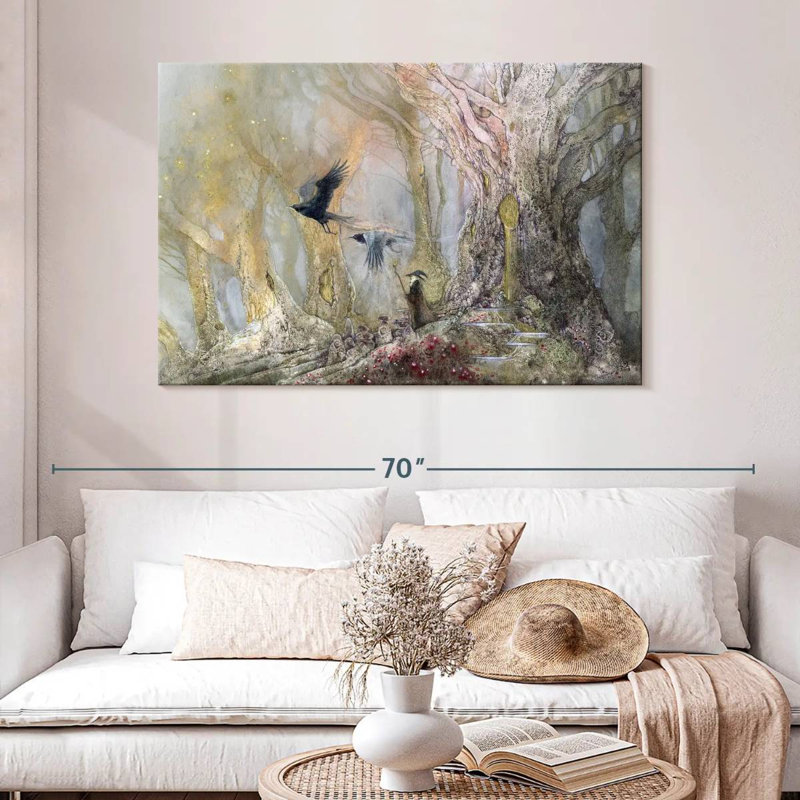 Kelan Raven God, 32" H x 48" W