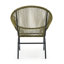 Chaise d'extérieur en osier de patio, en rotin de polyuréthane et structure en fer, ensemble de 2-129473056