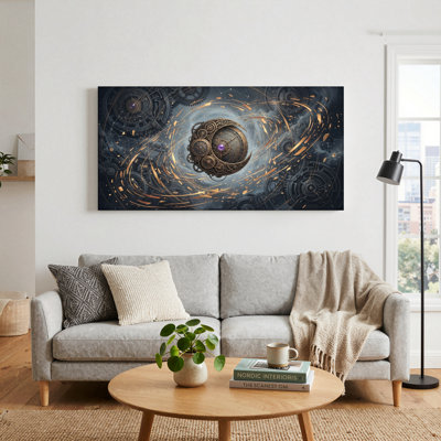 Ensemble de 1 toile murale Steampunk Galaxie