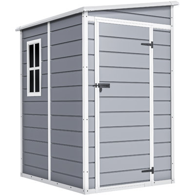 5 ft. W x 4 ft. D Resin Lean-to Storage Shed