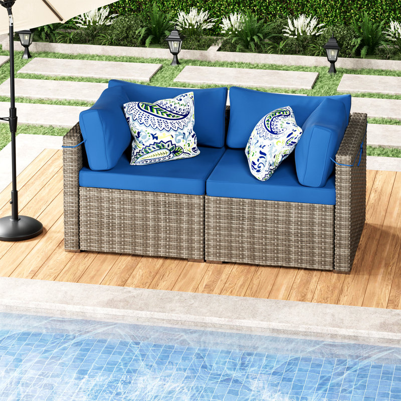 Outdoor Loveseat With Adjustable Feet
