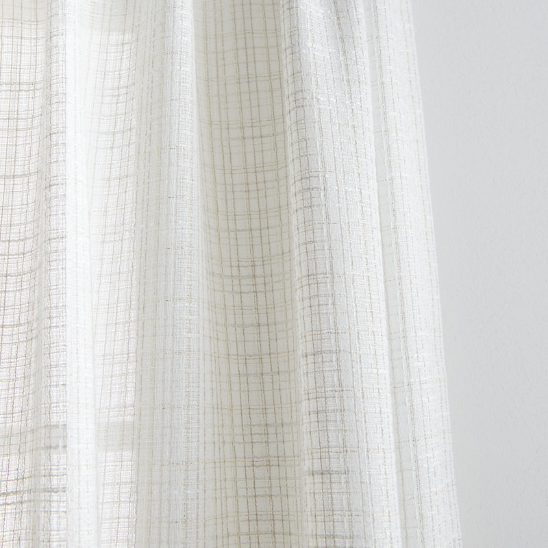 Sorbet Metallic 95" Pole Top Light Filtering Gold Curtain Panel Pair (Set of 2), 50"W x 95"L