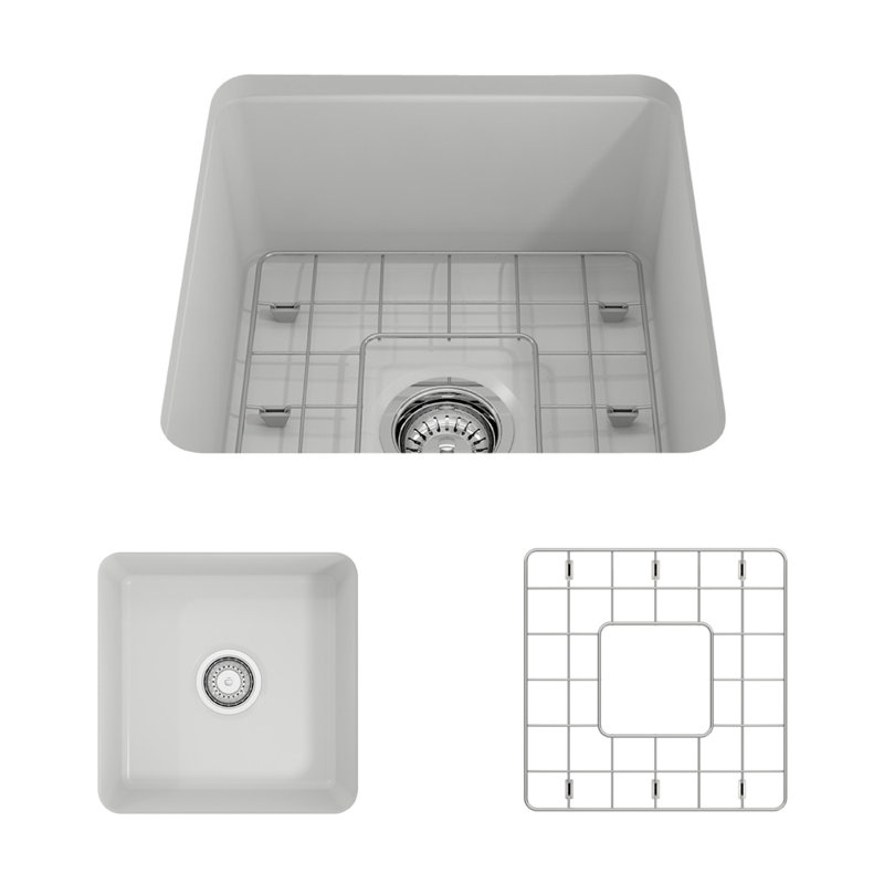 18'' L Kitchen Sink, White