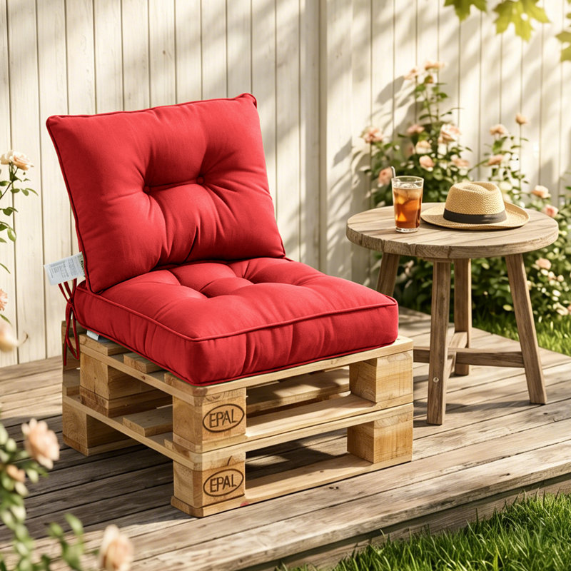 Outdoor Chair Cushions Set ,All-Weather Patio Furniture Cushions With High Resilience Foam, Indoor Outdoor Seat & Back Cushion For Patio,Garden,Sunroom