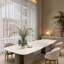Livorno 102.5" Rectangular Dining Table with real Marble