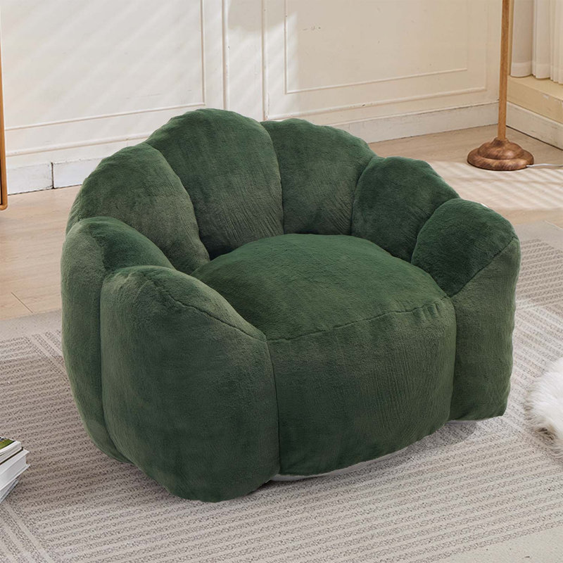 Fauteuil à billes Lotus, aucun assemblage requis, Vert