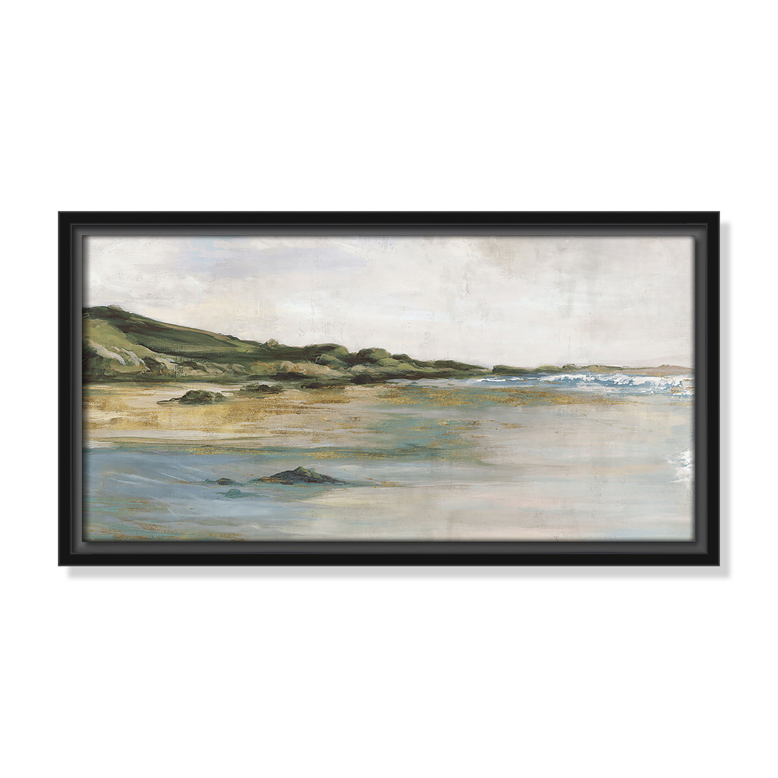Cordoba "Tide's Edge" Print, 9.5" H x 17.5" W, Black
