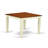 7 Piece Kitchen Table & Chairs Set Consist of a Rectangle Dining Room Table with Butterfly Leaf and 6 Dining Chairs, 42x60 Inch, Buttermilk & Cherry-112321436-112321430-112321424