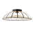 Branagh 23.5" Modern Industrial Metal Dimmable Stripe Half-Cage Integrated LED Flush Mount