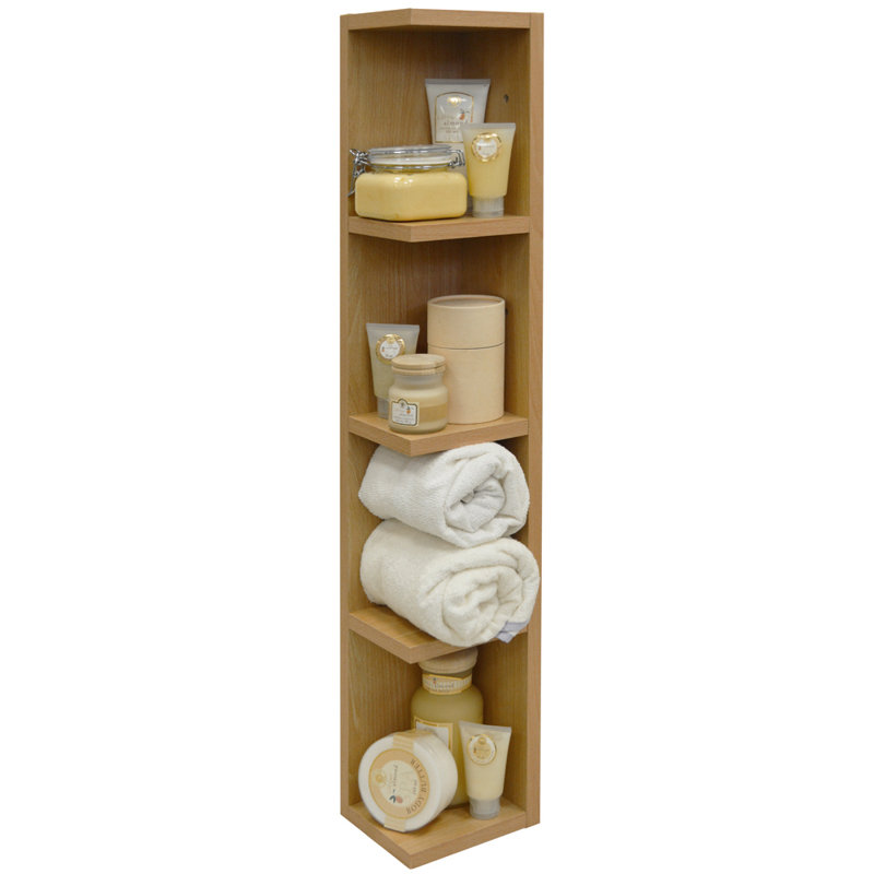 15cm H Wall Mounted Media Storage, Beech