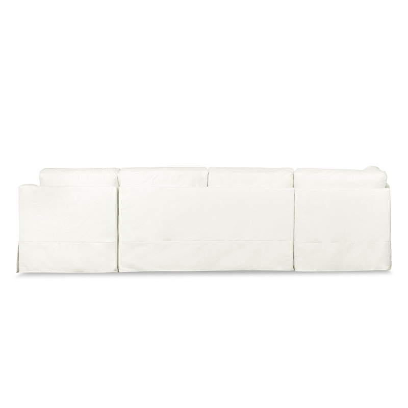Canapé modulaire 4 pièces Cranbrook, Toile blanc cassé Bayou, Orienté à droite