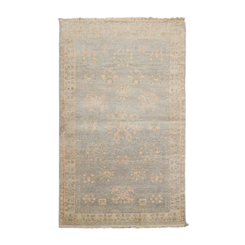 Tapis traditionnel 3 x 5 gris Oushak