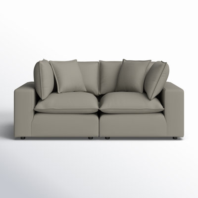 Ellaria 80.4" Square Arm Modular Loveseat with Reversible Cushions