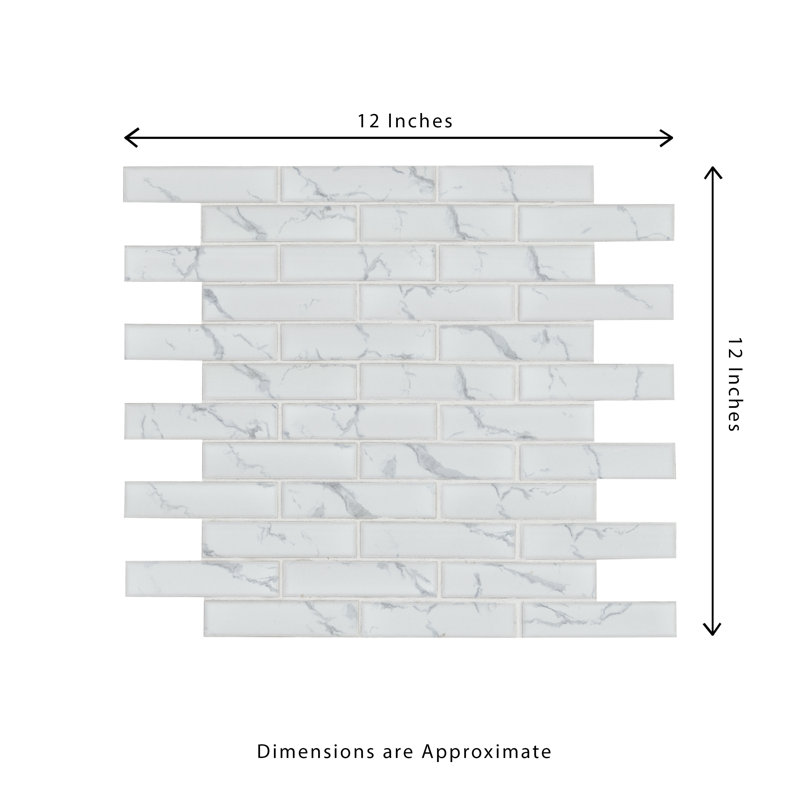 Isla Brick 12 in. x 12 in. Matte Porcelain Mosaic Floor and Wall Tile