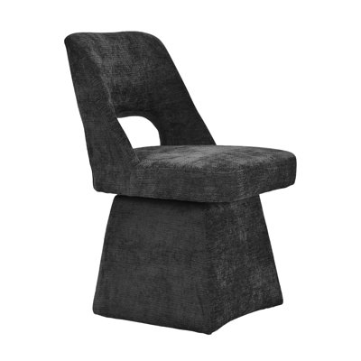 Modern Chenille Swivel Dining Chair, Open Back – 360° Rotating Design for Dining Room