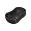 Lavabo vasque en marbre gris foncé, conception à vagues organiques 23,6 po, monobloc massif, finition mate pour salle de bain
