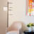 Liam Dimmable Asian Lantern Shade Tree LED Floor Lamp, Bronze