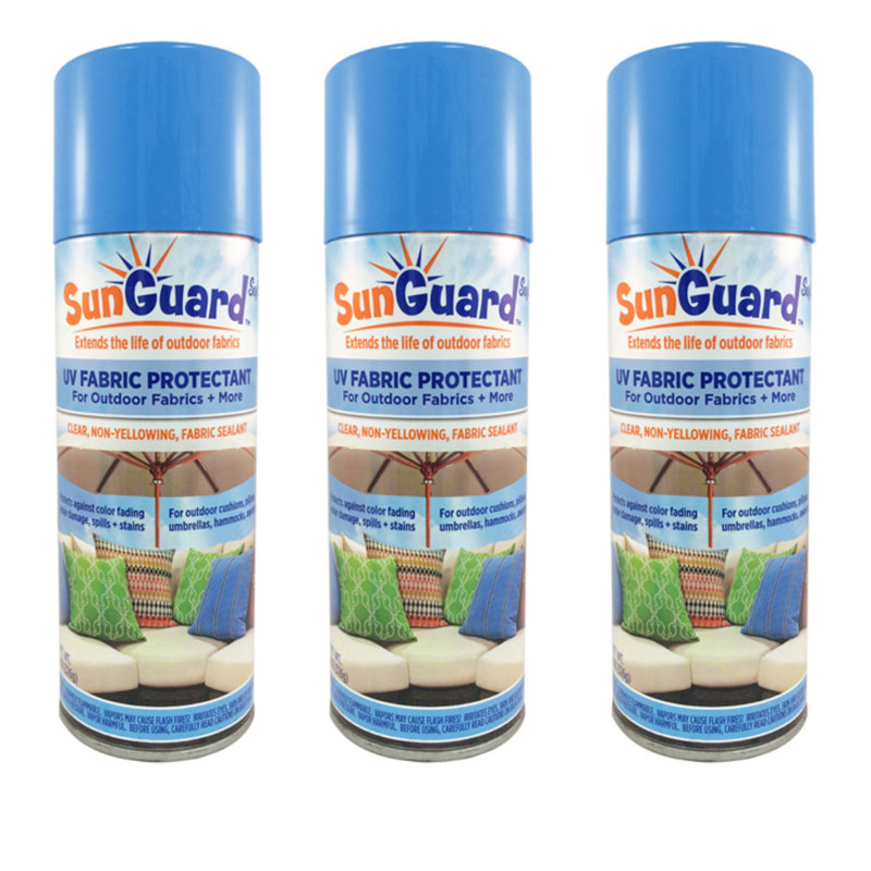 SunGuard UV Fabric Protectant/Sealant Spray, Set of 3