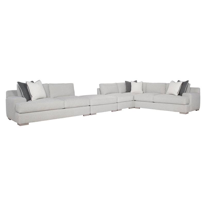 Andie 180" Wide Right Hand Facing Modular Corner Sectional, Portobello, Akiko Graphite Performance 5534-011
