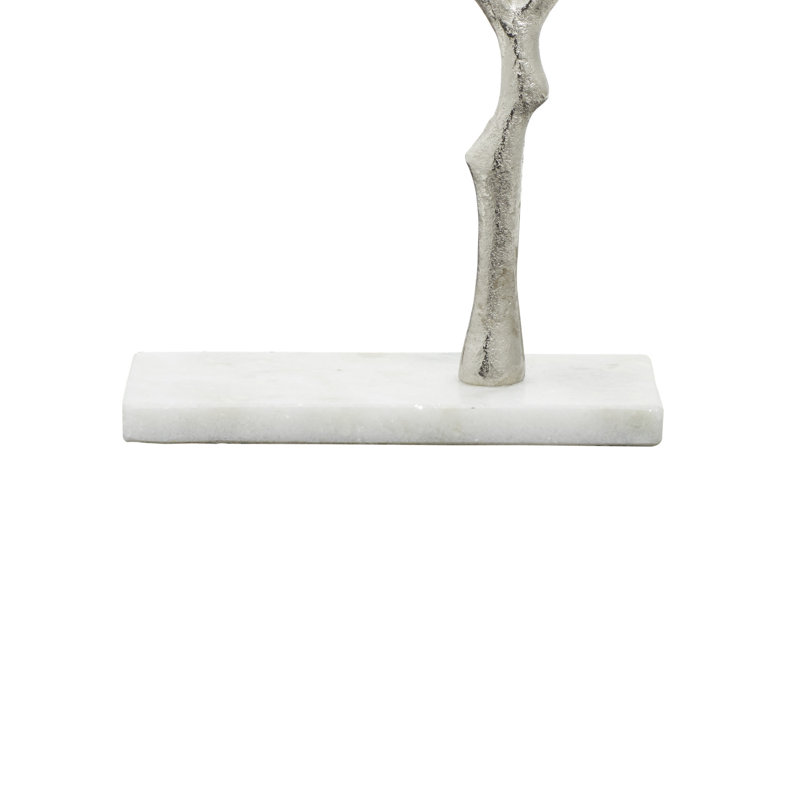 Marble Jewelry Display Stand with Rectangular Base, Argent