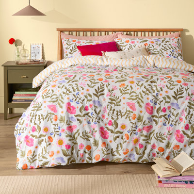 furn. Summer Solstice Cotton Blend and Cotton Floral Duvet Cover Set with Pillowcases