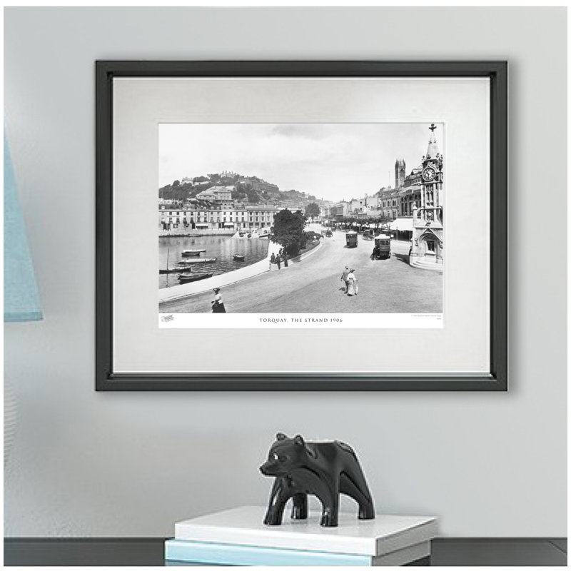 Torquay, The Strand 1906 by Francis Frith - Single Picture Frame Print, 28cm H x 36cm W x 2.3cm D