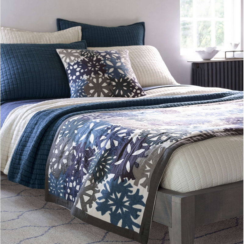 Boyfriend Matelasse Sham, Euro, Aegean