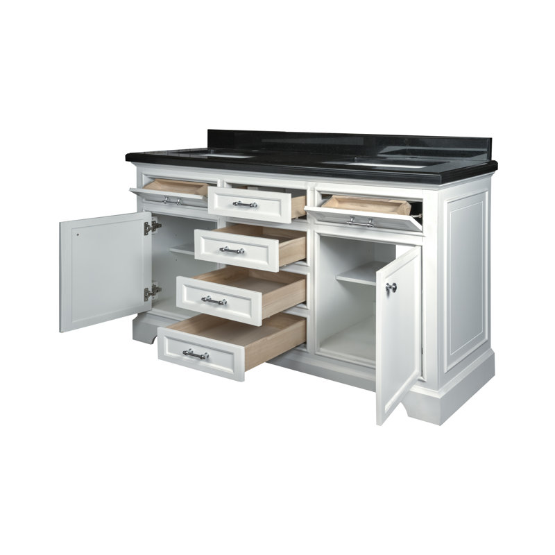 Ensemble de meuble-lavabo double 61 po avec miroir Harkness