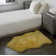 Tapis jaune en peau de mouton Haghni
