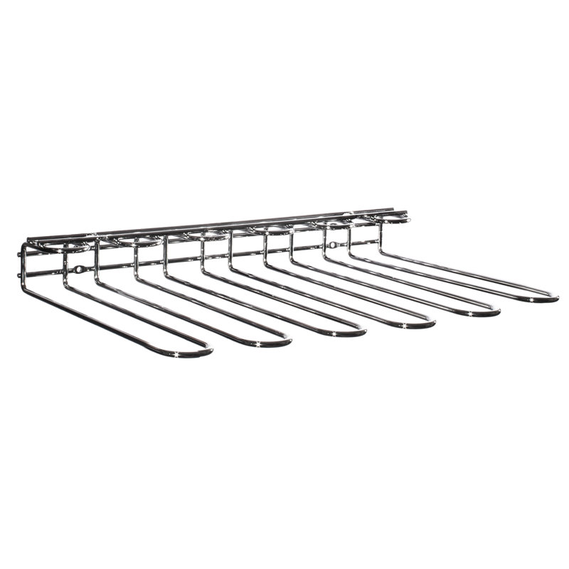 Wall Mounted Wine Glass Rack in Chrome