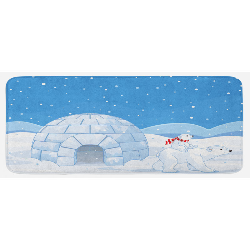 Tapis de cuisine ours polaire