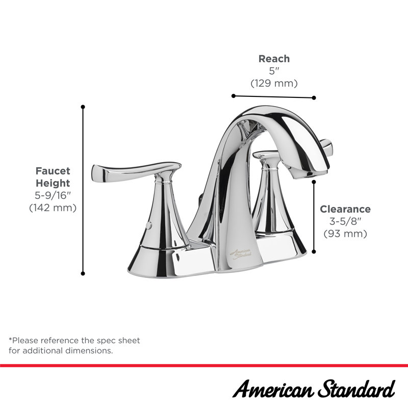 CHATFIELD 4-Inch Centerset 2-Handle Bathroom Faucet 1.2 gpm With Lever Handles, Legacy Bronze