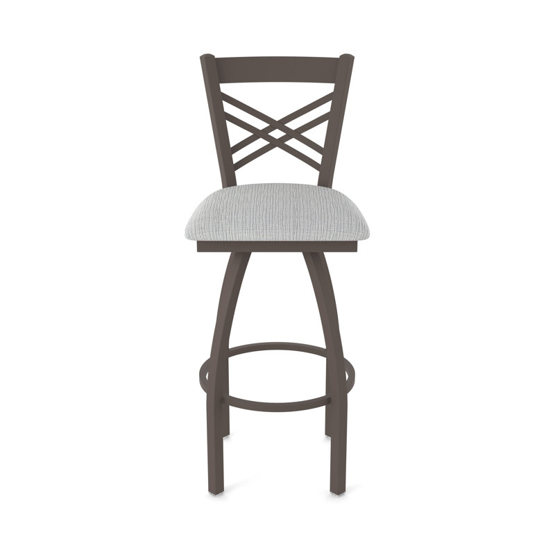 Tabouret pivotant 820 Catalina, Bronze, Tabouret de bar (siège d'une hauteur de 30 po), Tissu - alpin graphique