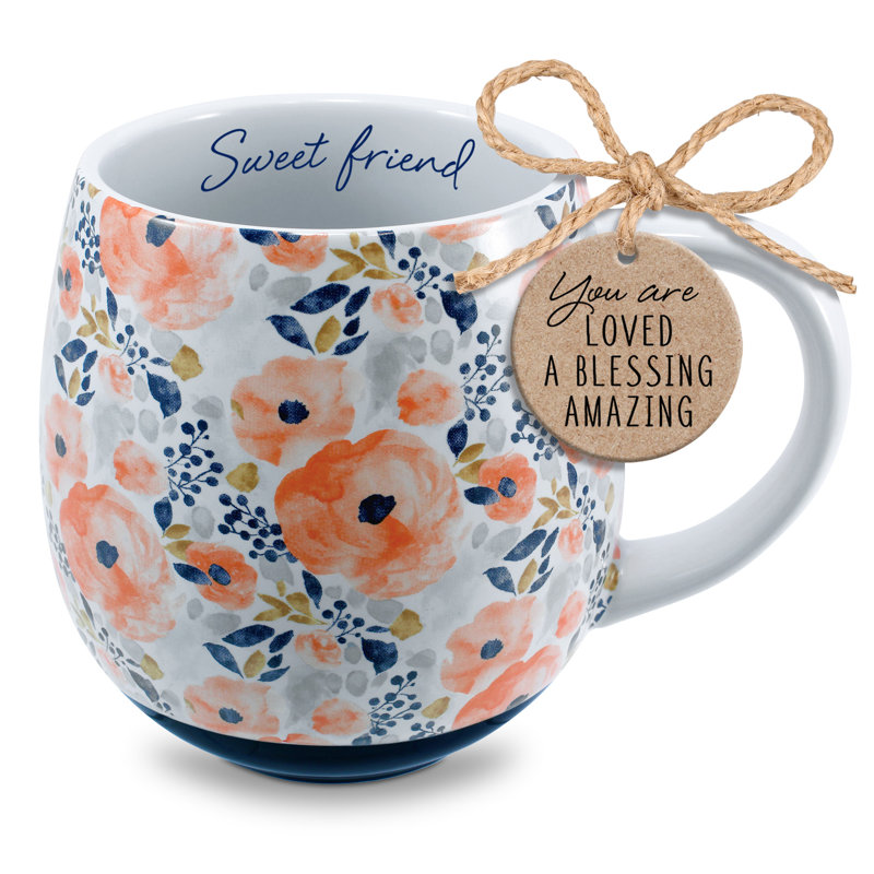 Tasse à café Halbe, aquarelle, doux ami, 18 oz
