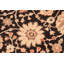 Tapis noir en laine noué à la main à motif floral 5 pi 10 po x 9 pi Baccio