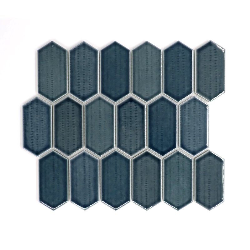 Omni™ 10" x 12" Porcelain Honeycomb Mosaic Tile, Navy
