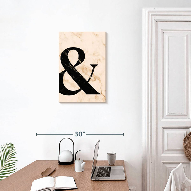 Typographie esperluette, H 24 po x l 16 po