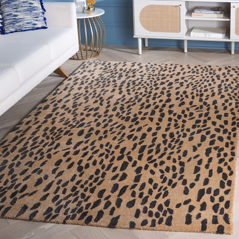 Breanna Hand Tufted Wool Animal Print Indoor Rug, Rectangle 2' x 3'