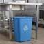 Corbeille de recyclage rectangulaire 10 gallons | Ensemble de 2-132127599