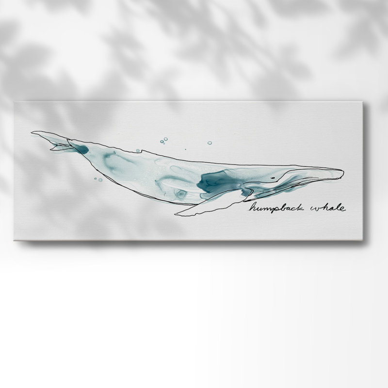 Baleine II sur toile, H 8 po x l 20 po x P 1,5 po