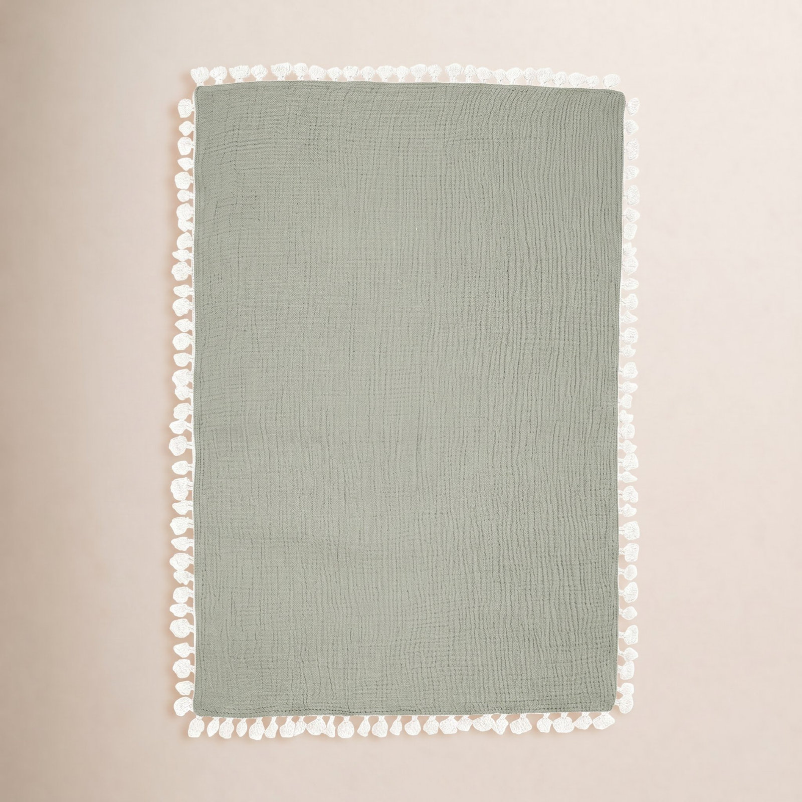 6-Layer Cotton Muslin Baby Blanket, Green