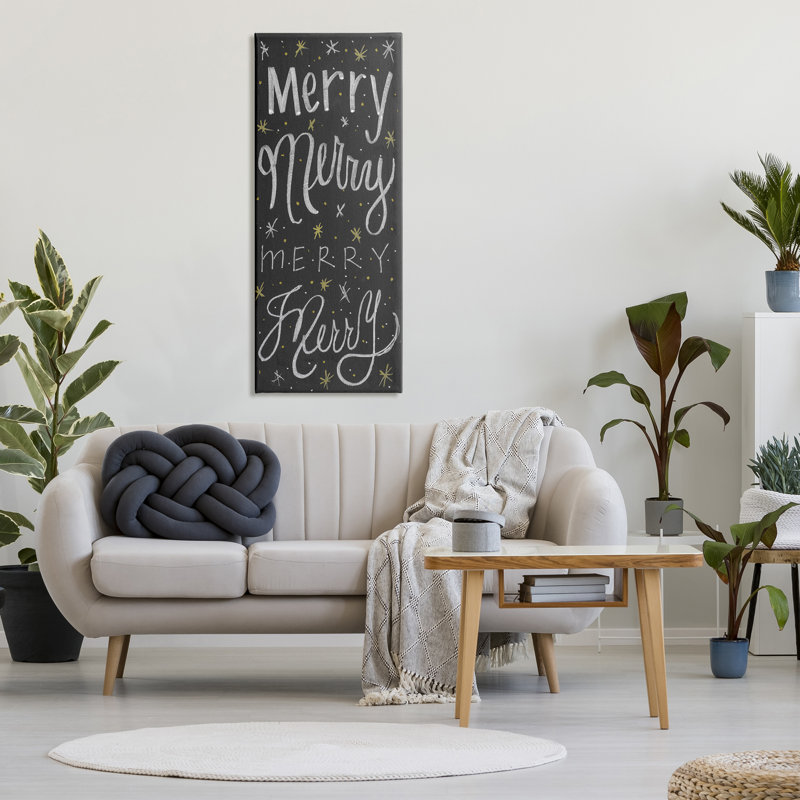 Festive Merry Chalk Style, Toile tendue, H 48 po x l 20 po