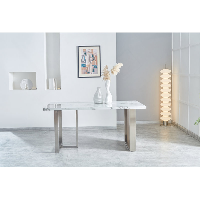 1 Piece Rectangular Dining Table without Chair