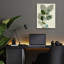 Art mural en verre Ebern Designs «Green Leaves 10» par Ian Winistanley-240792183